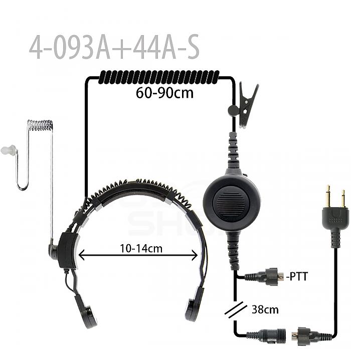 Earpiece Headset PTT Throat Mic for KENWOOD Radio TK2400 TK2312 TK2360 TK3360 